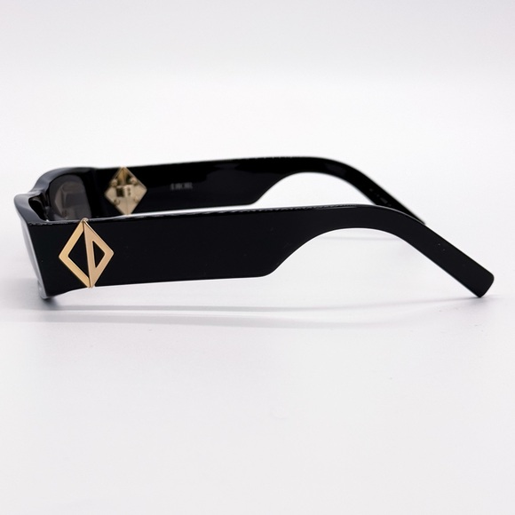 NEW DIOR CD DIAMOND S1I 10A0 SUNGLASSES SQUARE BLACK UNISEX EYEWEAR - Picture 8 of 11